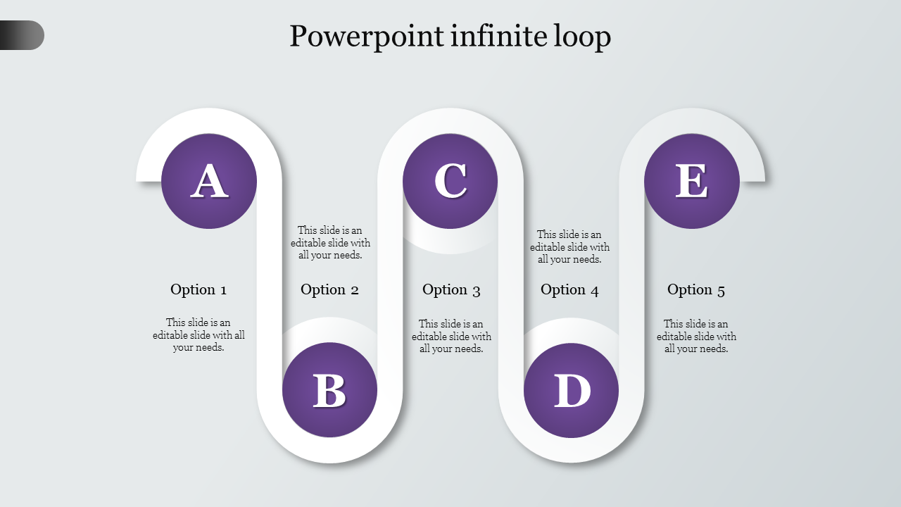 Free - Innovative PowerPoint Infinite Loop In Purple Color